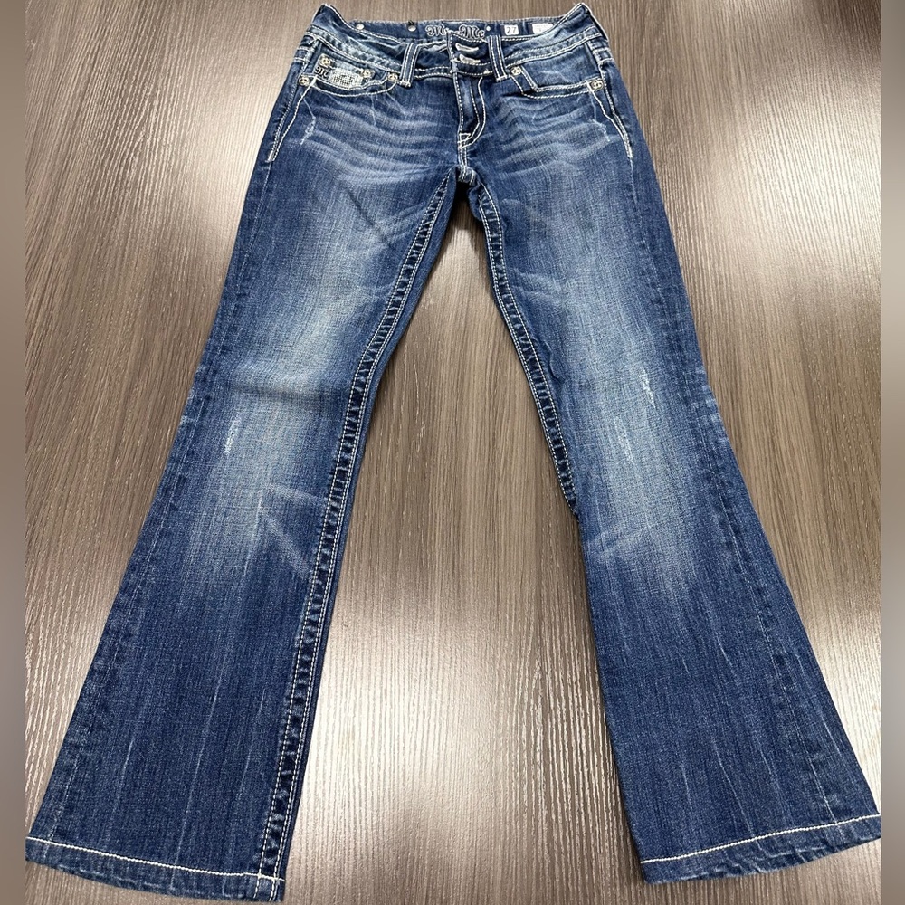 Miss Me Blue Flare Wide Leg Jeans